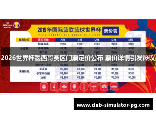 2026世界杯墨西哥赛区门票定价公布 票价详情引发热议